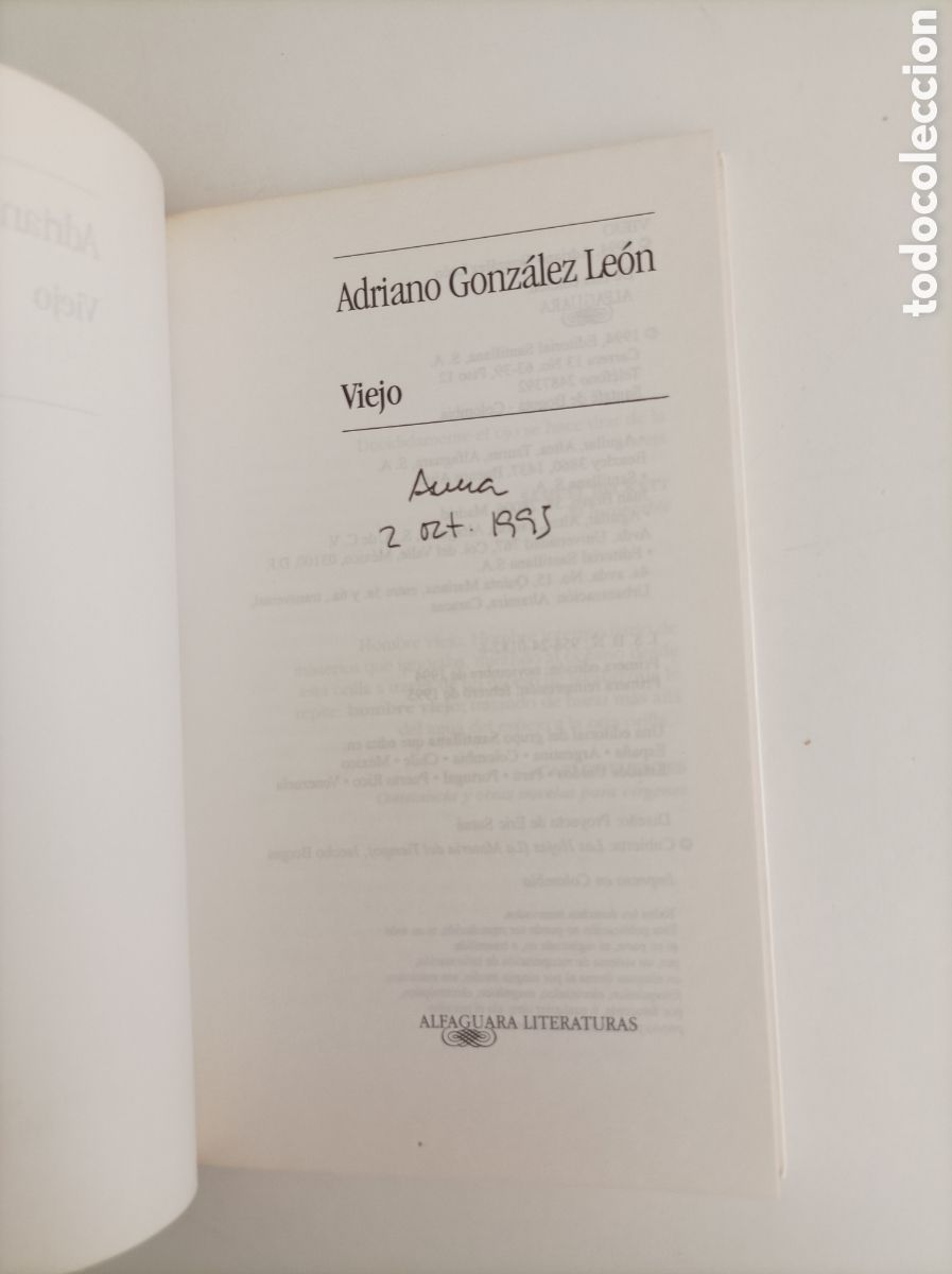 Libros de segunda mano: Viejo / Adriano Gonz&aacute;lez Le&oacute;n. - Foto 2