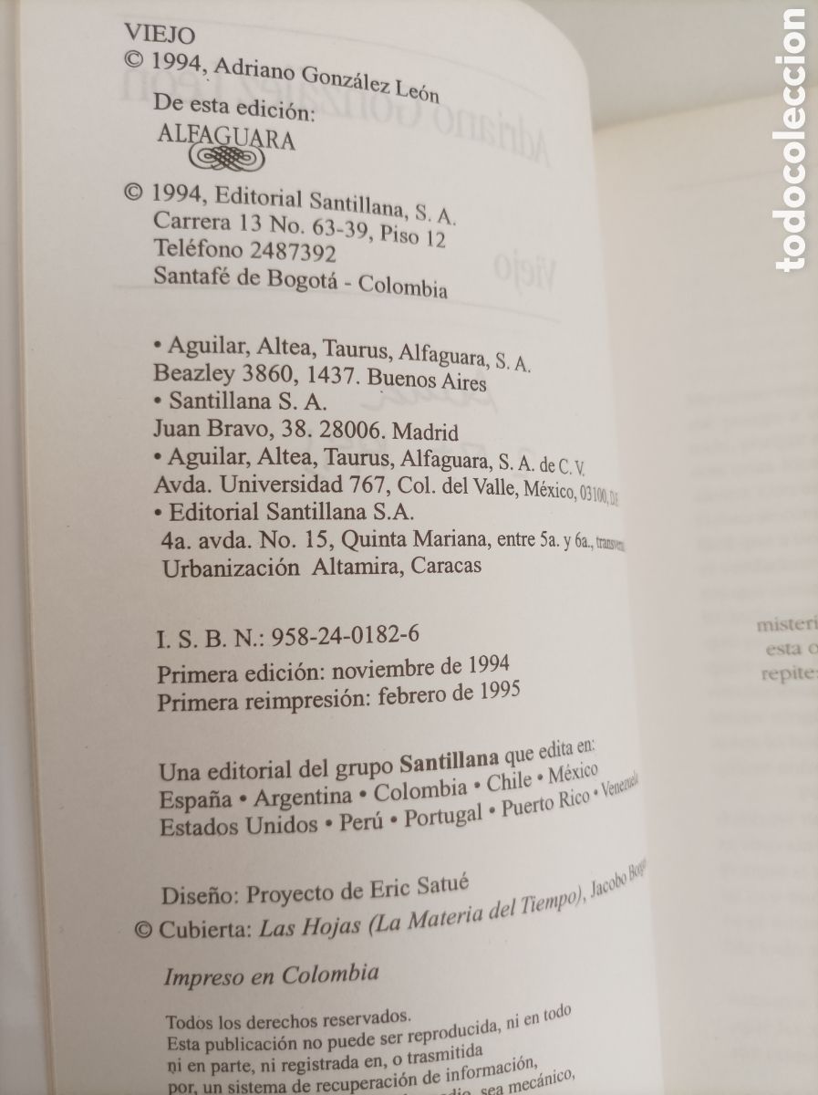 Libros de segunda mano: Viejo / Adriano Gonz&aacute;lez Le&oacute;n. - Foto 3