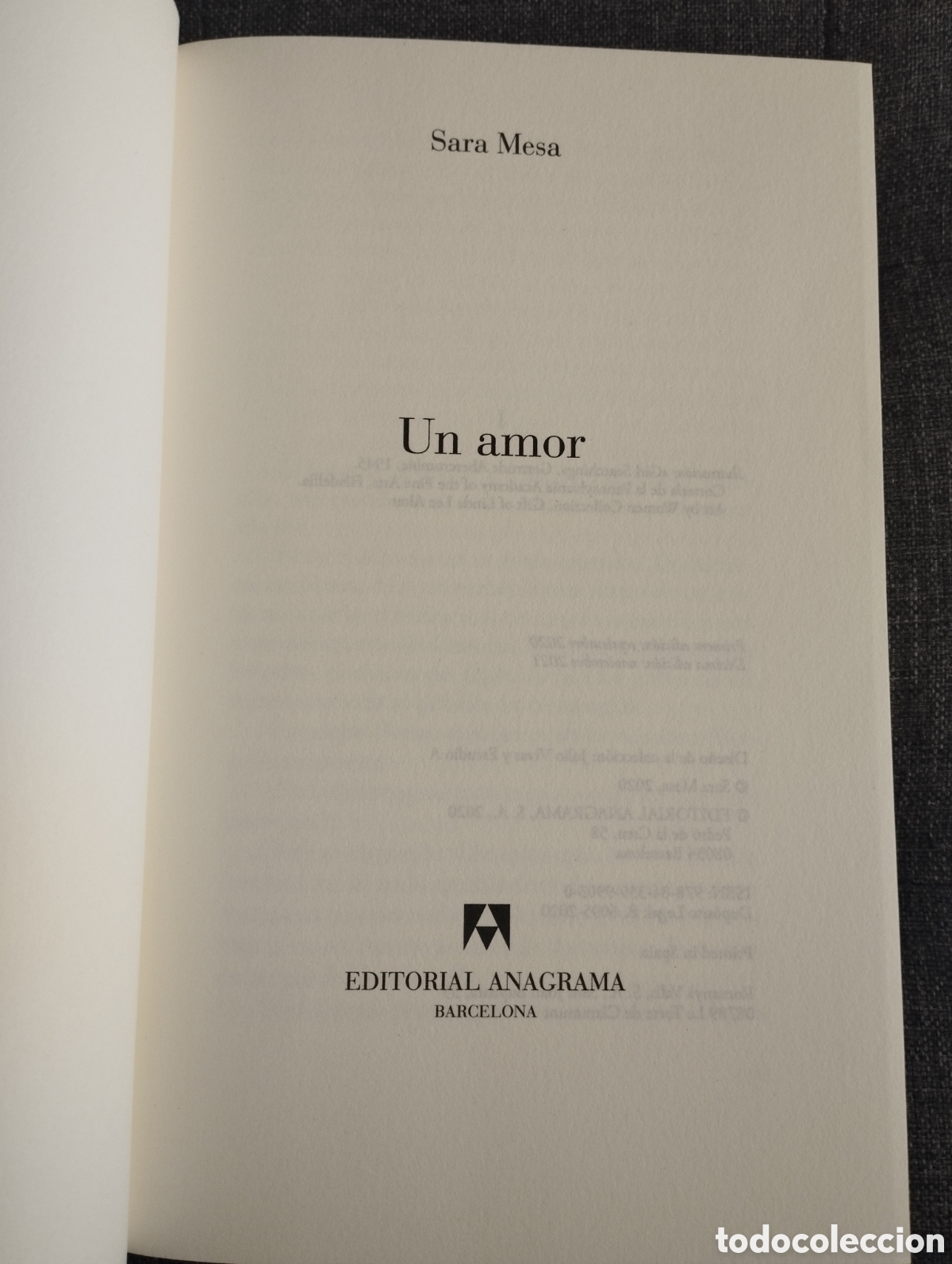 Libros de segunda mano: UN AMOR (SARA MESA) - Foto 2