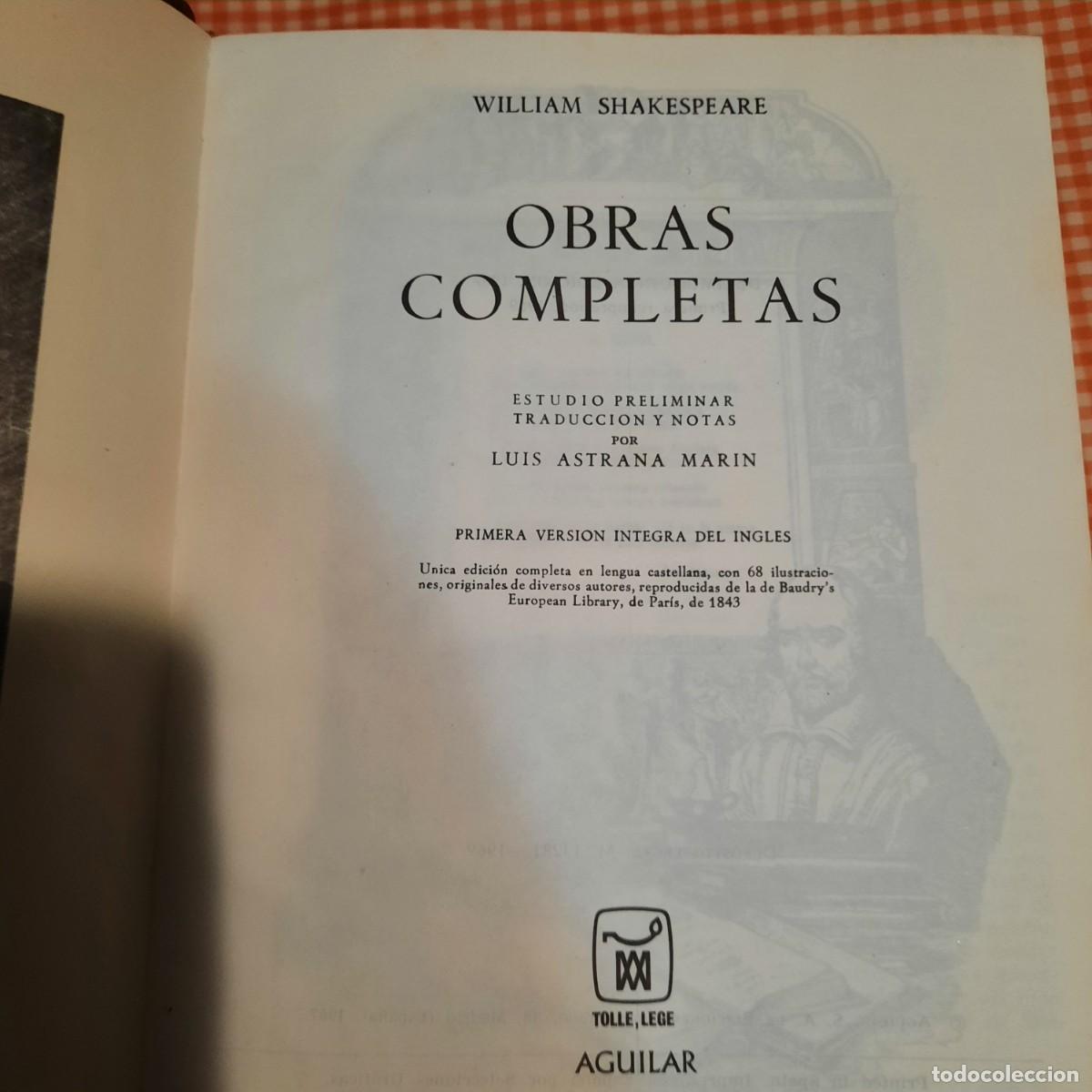 Libros de segunda mano: William Shakespeare Obras completas - Foto 4