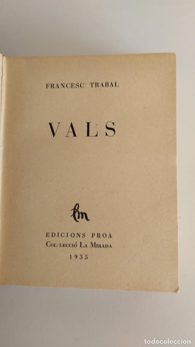 Libros de segunda mano: Vals. Francesc Trabal. 1935 - Foto 2