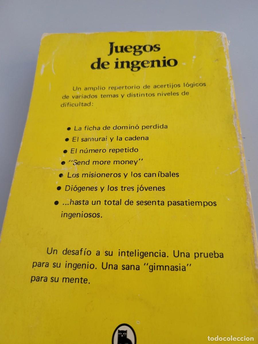 Libros de segunda mano: LIBRO ANTIGUO JUEGOS DE INGENIO - Foto 3