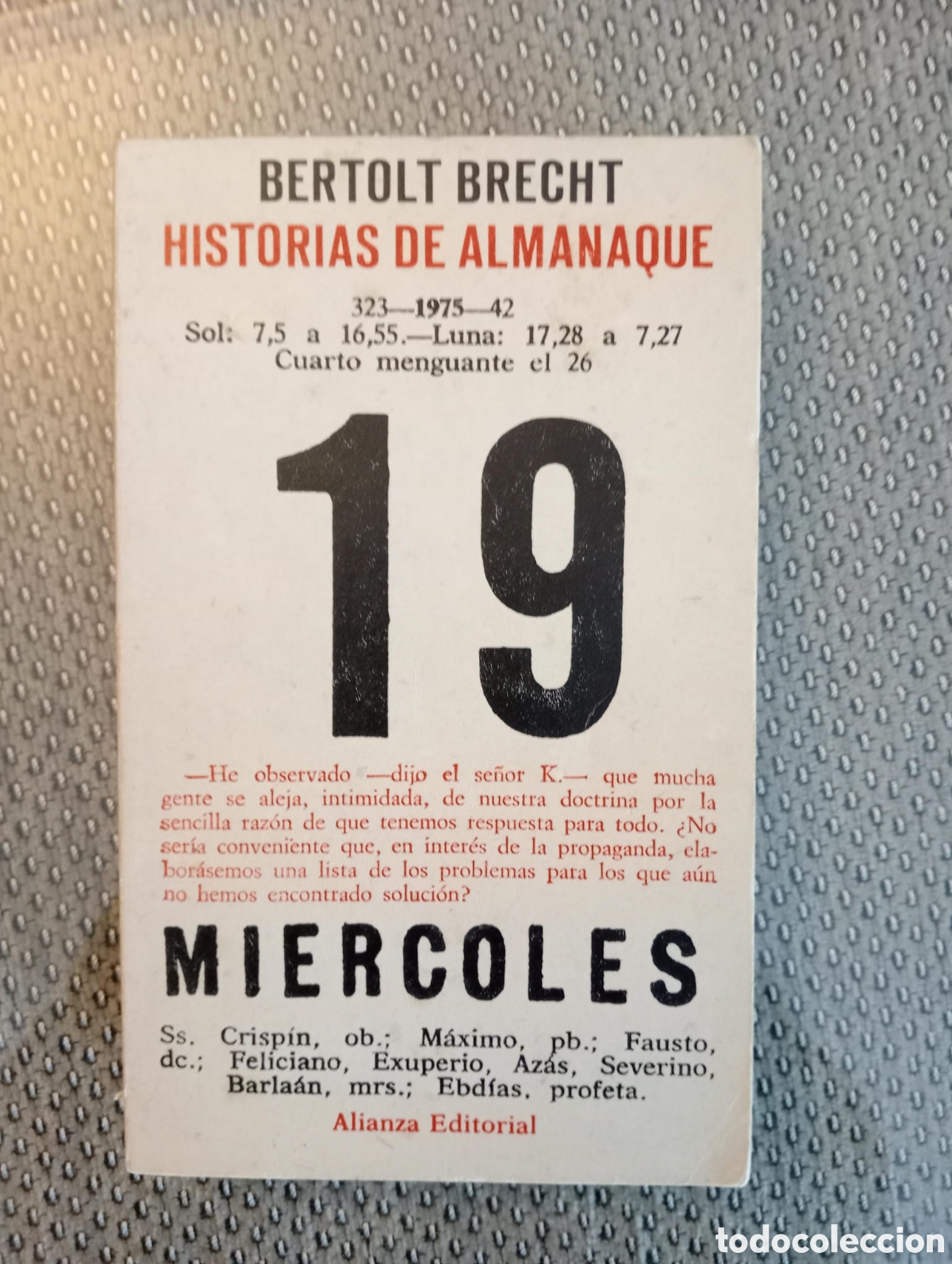Libros de segunda mano: Historias de almanaque / Bertolt Brecht - Foto 1