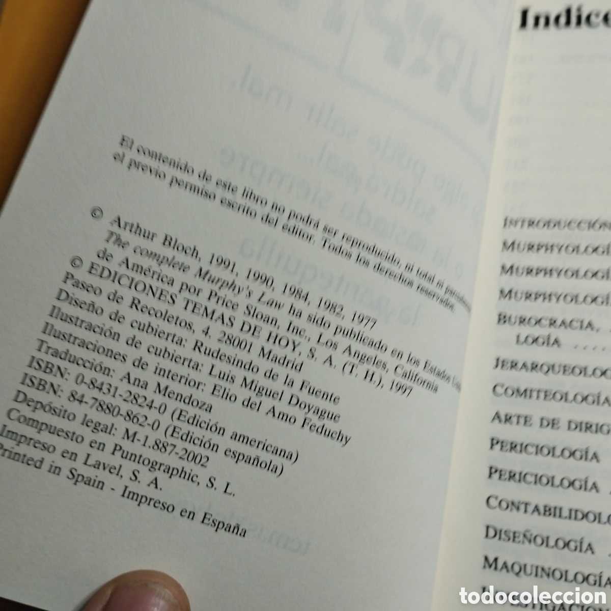 Libros de segunda mano: La ley de Murphy. Arthur Bloch. 2002. TH - Foto 7