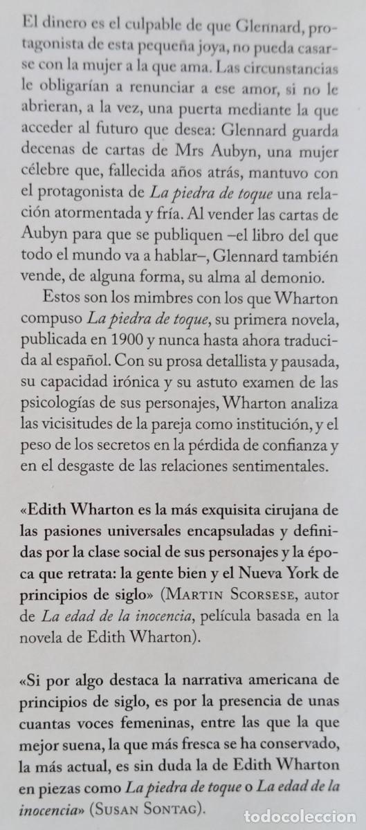 Libros de segunda mano: LA PIEDRA DE TOQUE - EDITH WHARTON - Foto 2