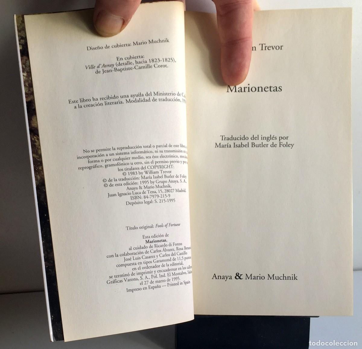 Libros de segunda mano: MARIONETAS. William Trevor - Foto 4