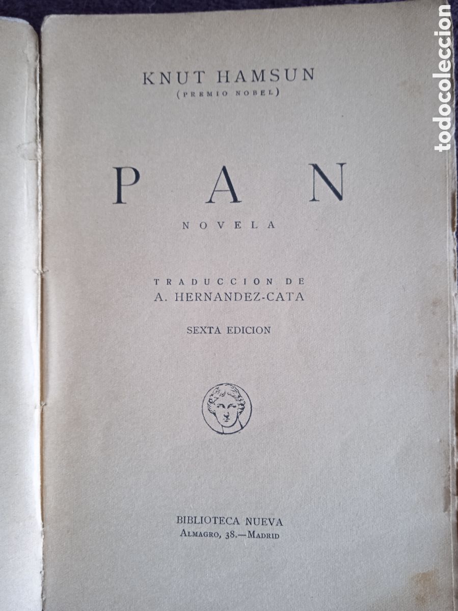 Libros de segunda mano: PAN. / KNUT HAMSUN. -ED. BIBLIOTECA NUEVA - Foto 2