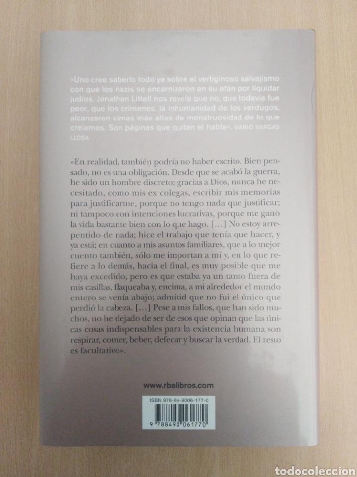 Libros de segunda mano: LAS BEN&Eacute;VOLAS. Jonathan Littell. RBA - Foto 2