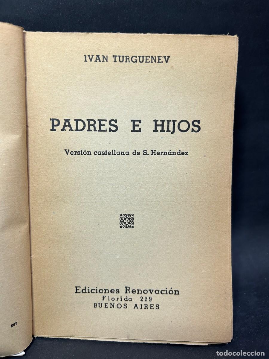 Libros de segunda mano: IVAN TURGUENEV - PADRES E HIJOS - 1944 - Foto 3