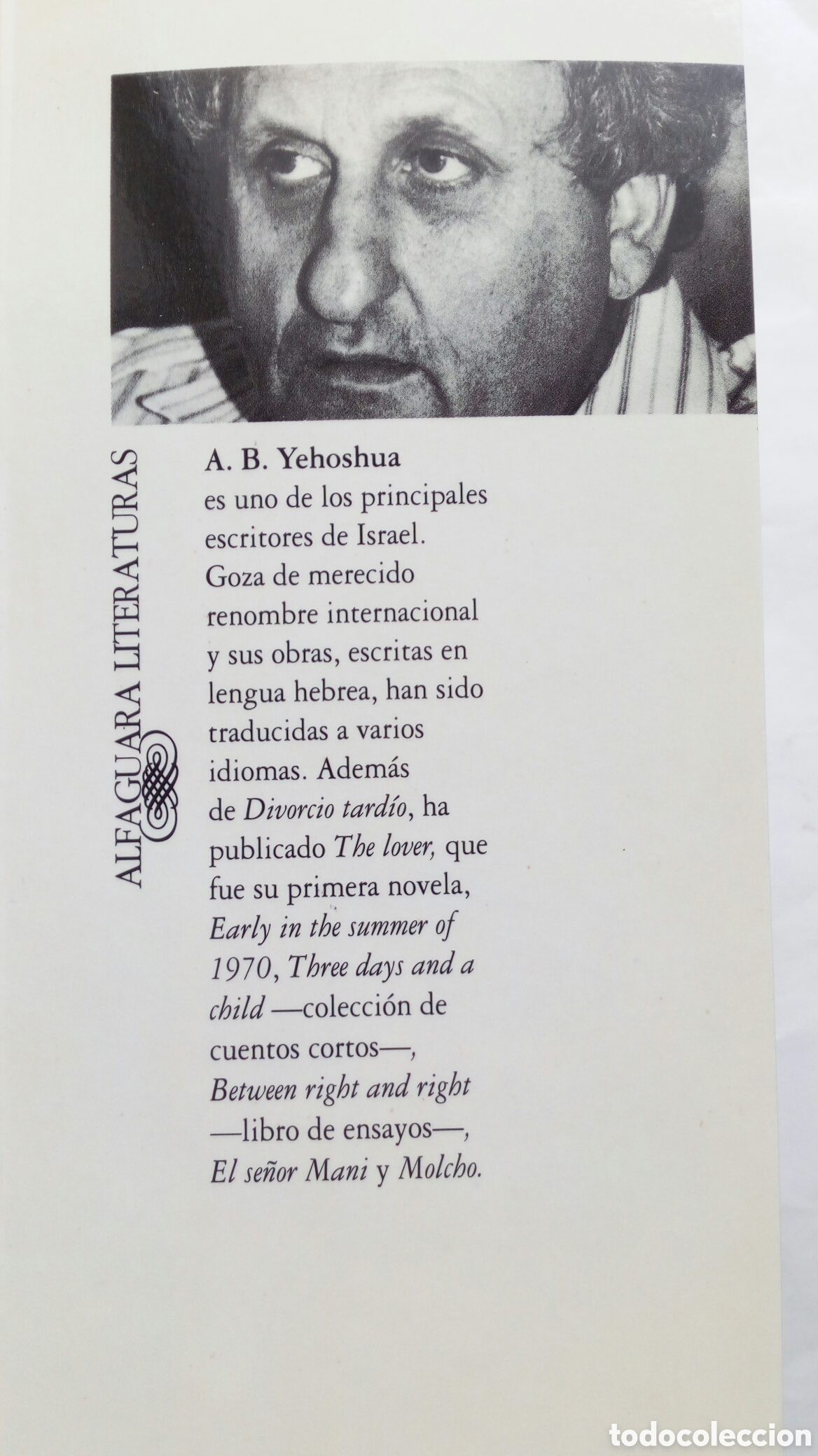 Libros de segunda mano: Divorcio tard&iacute;o. A. B. Yehoshua. - Foto 3
