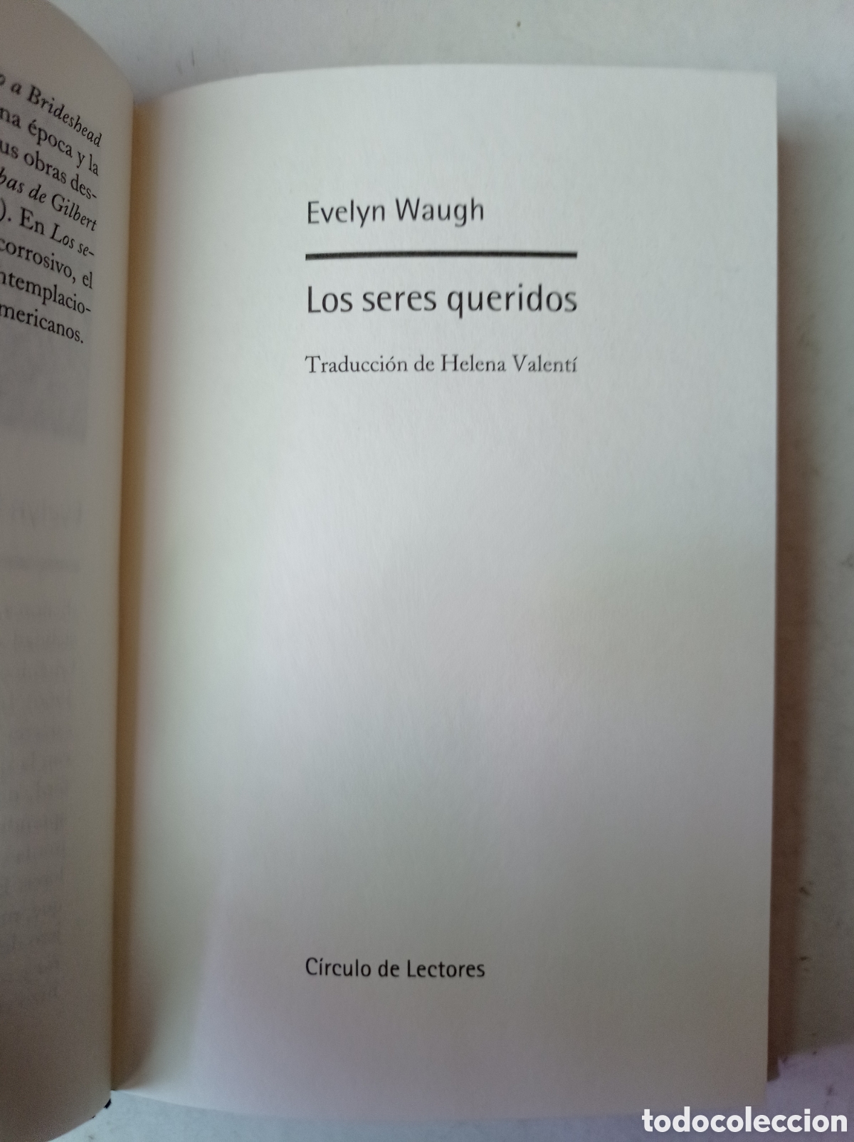 Libros de segunda mano: Los seres queridos. C&iacute;rculo de lectores. - Foto 2