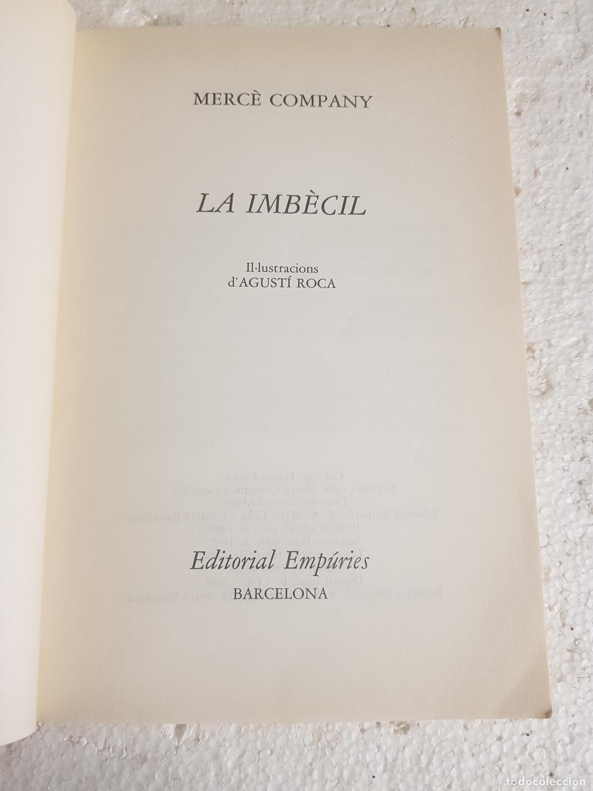 Libros de segunda mano: La imbecil - Merc&egrave; Company - Foto 5