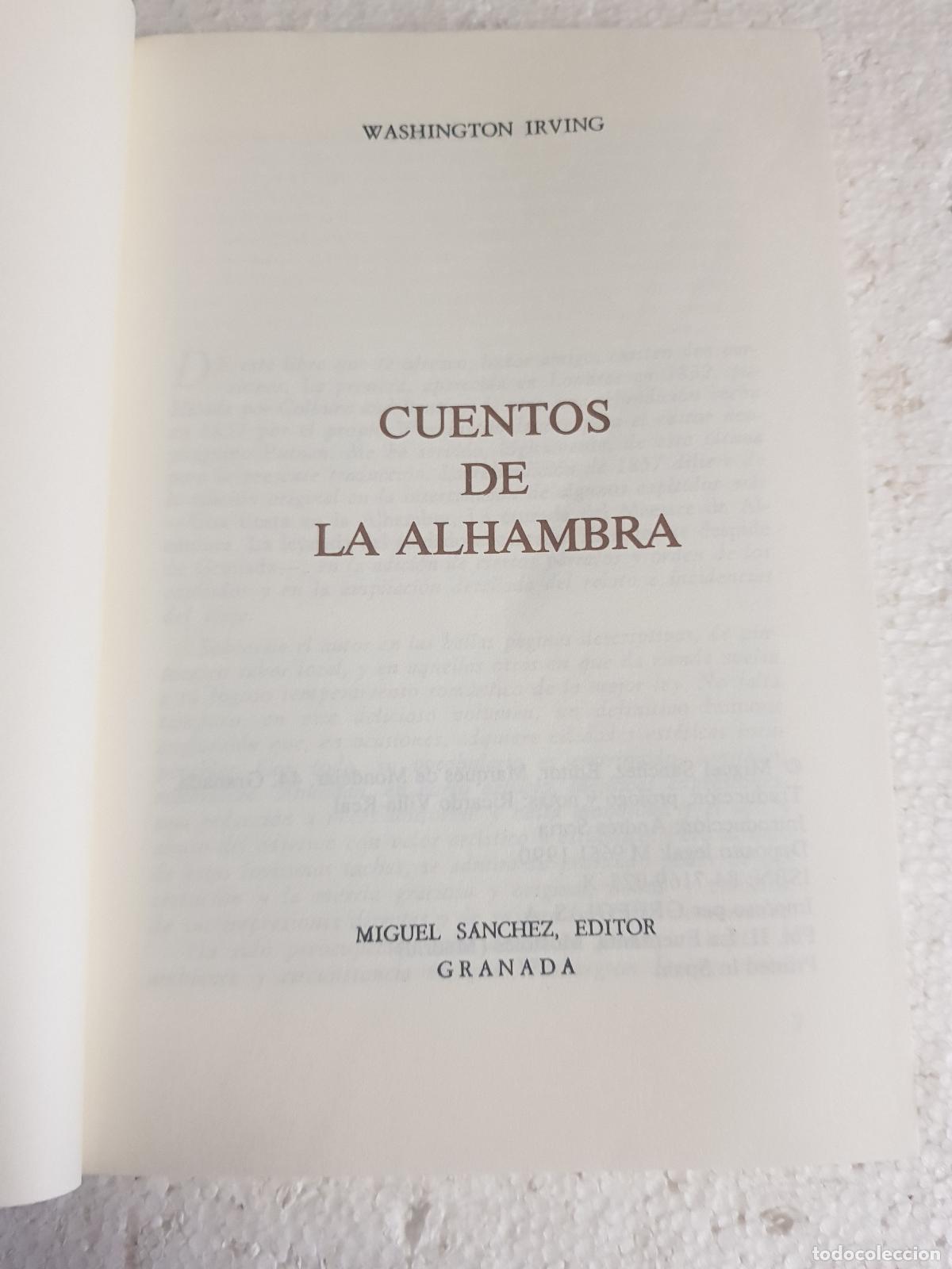 Libros de segunda mano: Cuentos de la Alhambra - W. Irving - Foto 3