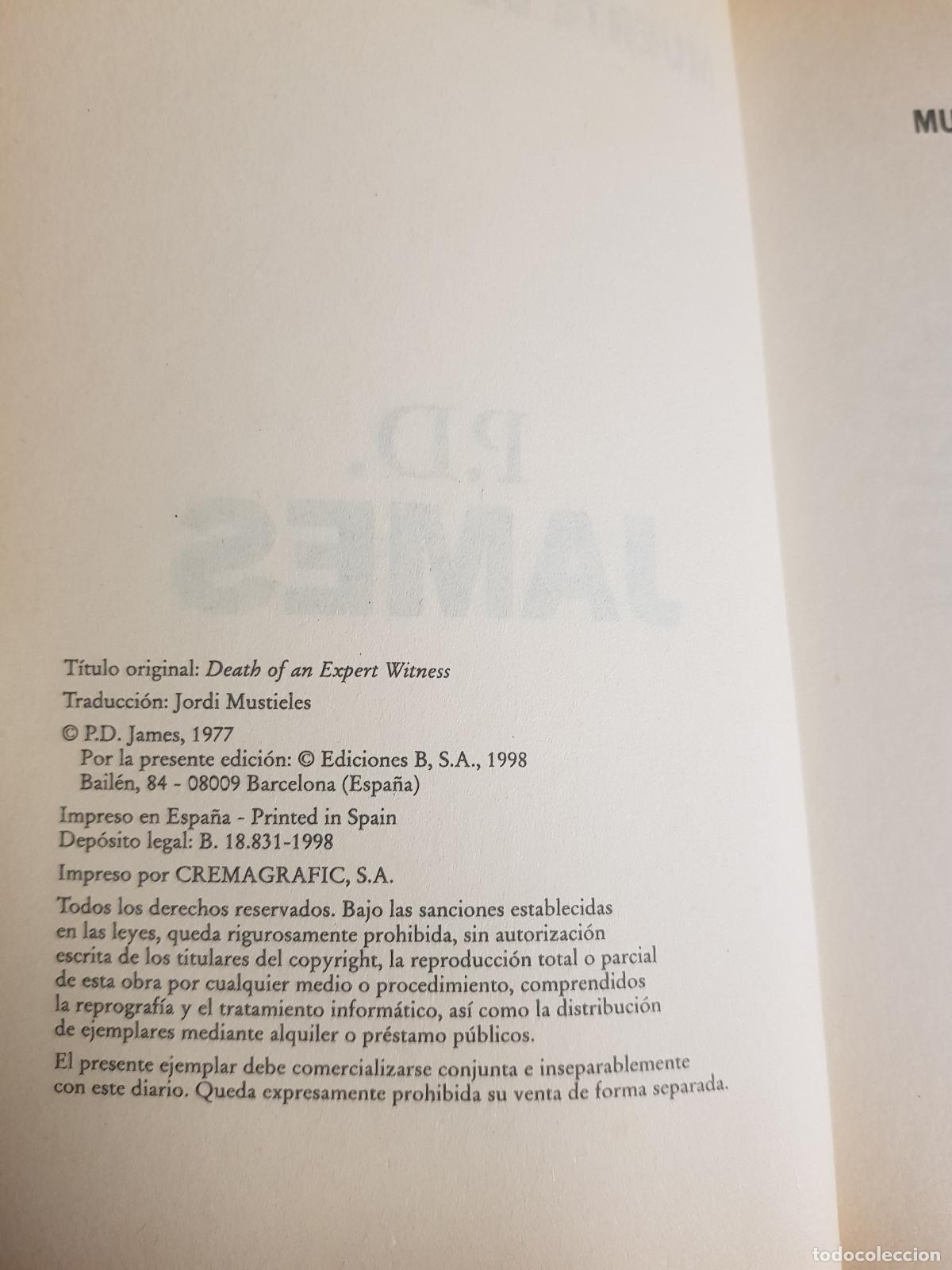 Libros de segunda mano: Muerte de un forense - P. D. James - Foto 3