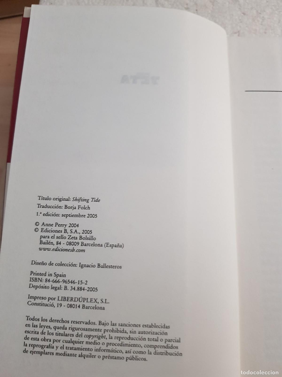 Libros de segunda mano: Marea incierta - Anne Perry - Foto 4