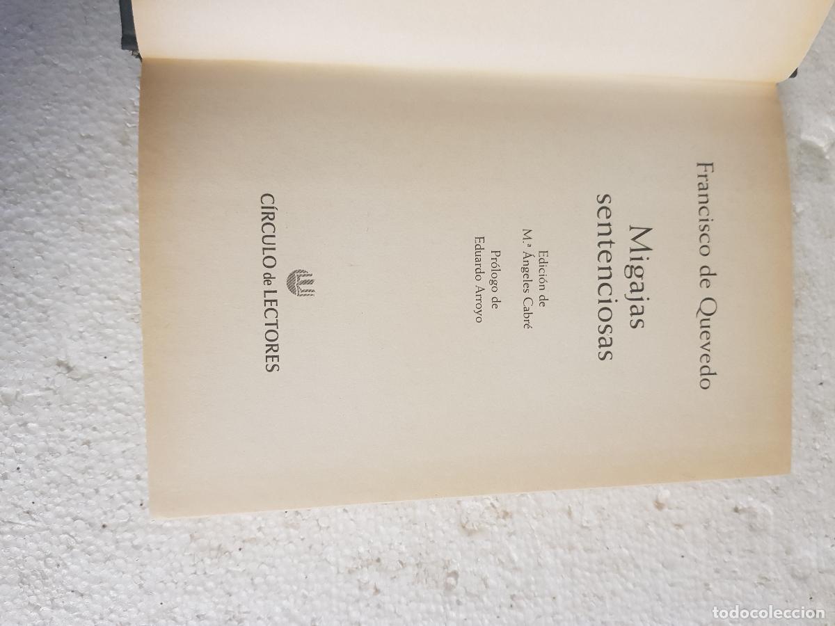 Libros de segunda mano: Migajas sentenciosas - Quevedo - Foto 2