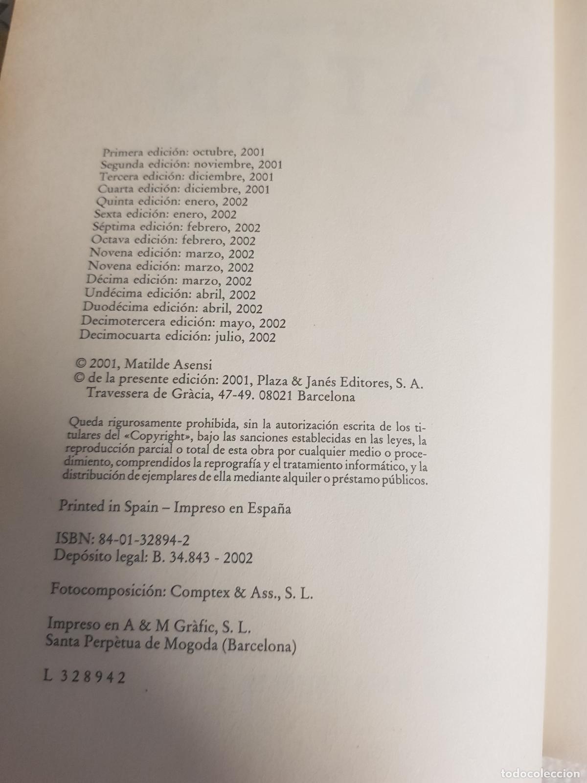 Libros de segunda mano: El &uacute;ltimo cat&oacute;n - Matilde Asensi - Foto 3