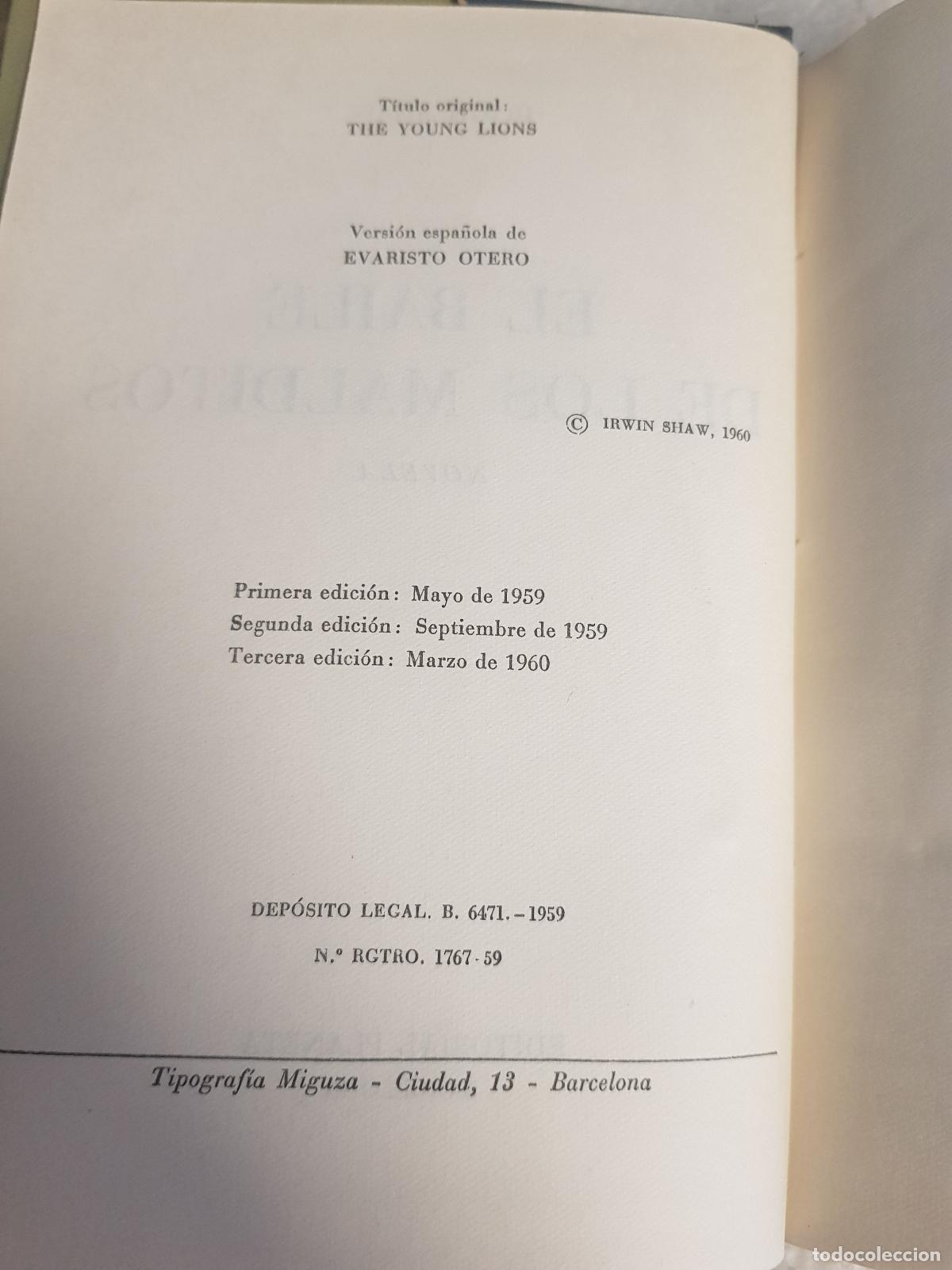 Libros de segunda mano: El baile de los malditos - Irwin Shaw - Foto 4