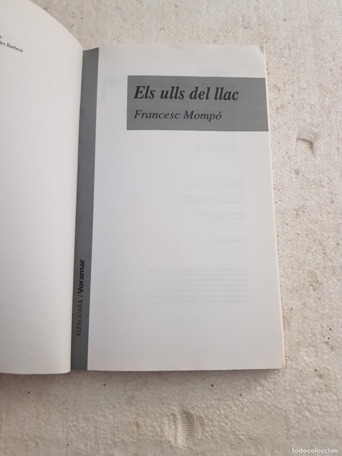 Libros de segunda mano: Els ulls del llac - Francesc Momp&oacute; - Foto 2