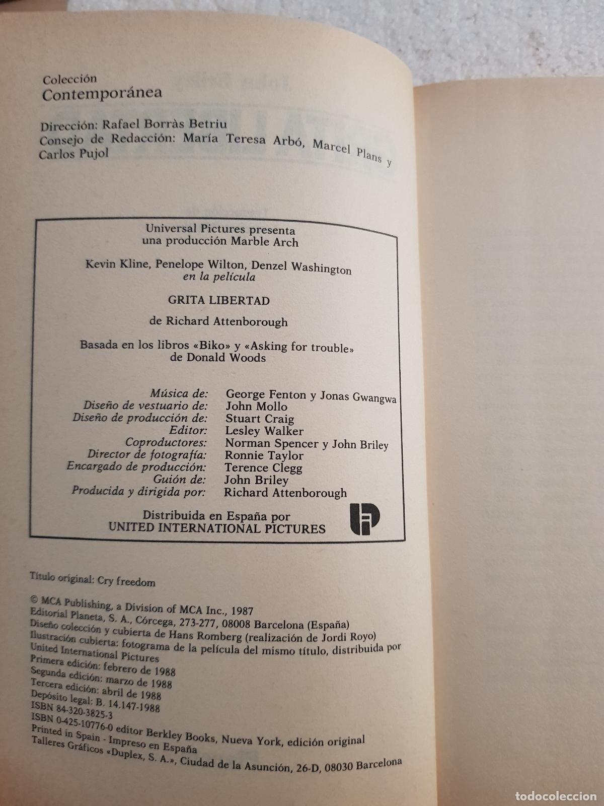 Libros de segunda mano: Grita libertad - John Briley - Foto 3
