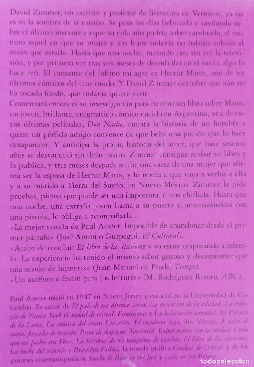 Libros de segunda mano: EL LIBRO DE LAS ILUSIONES - PAUL AUSTER - ANAGRAMA - Foto 2