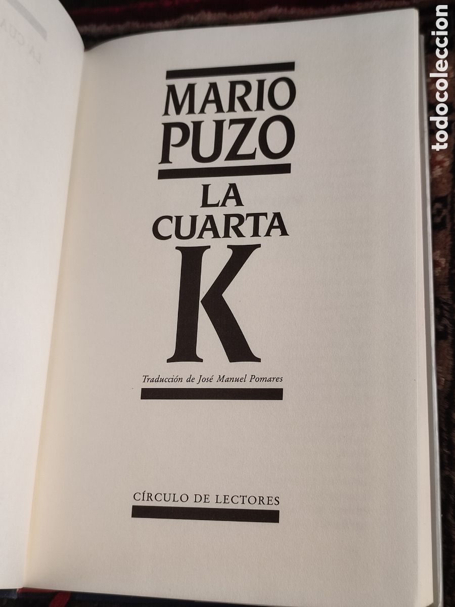 Libros de segunda mano: Mario Puzo La cuarta K - Foto 5