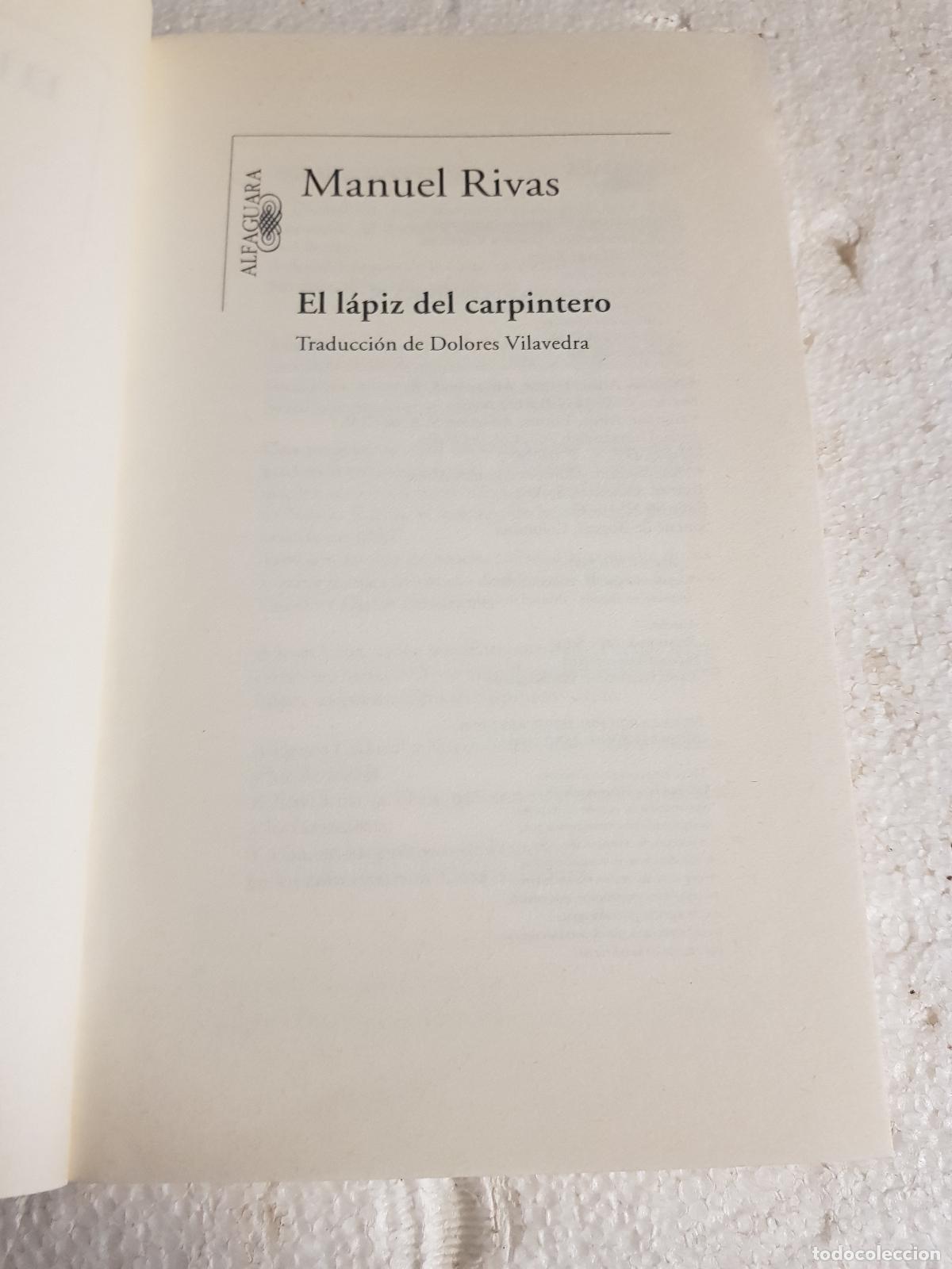 Libros de segunda mano: El l&aacute;piz del carpintero - Manuel Rivas - Foto 2