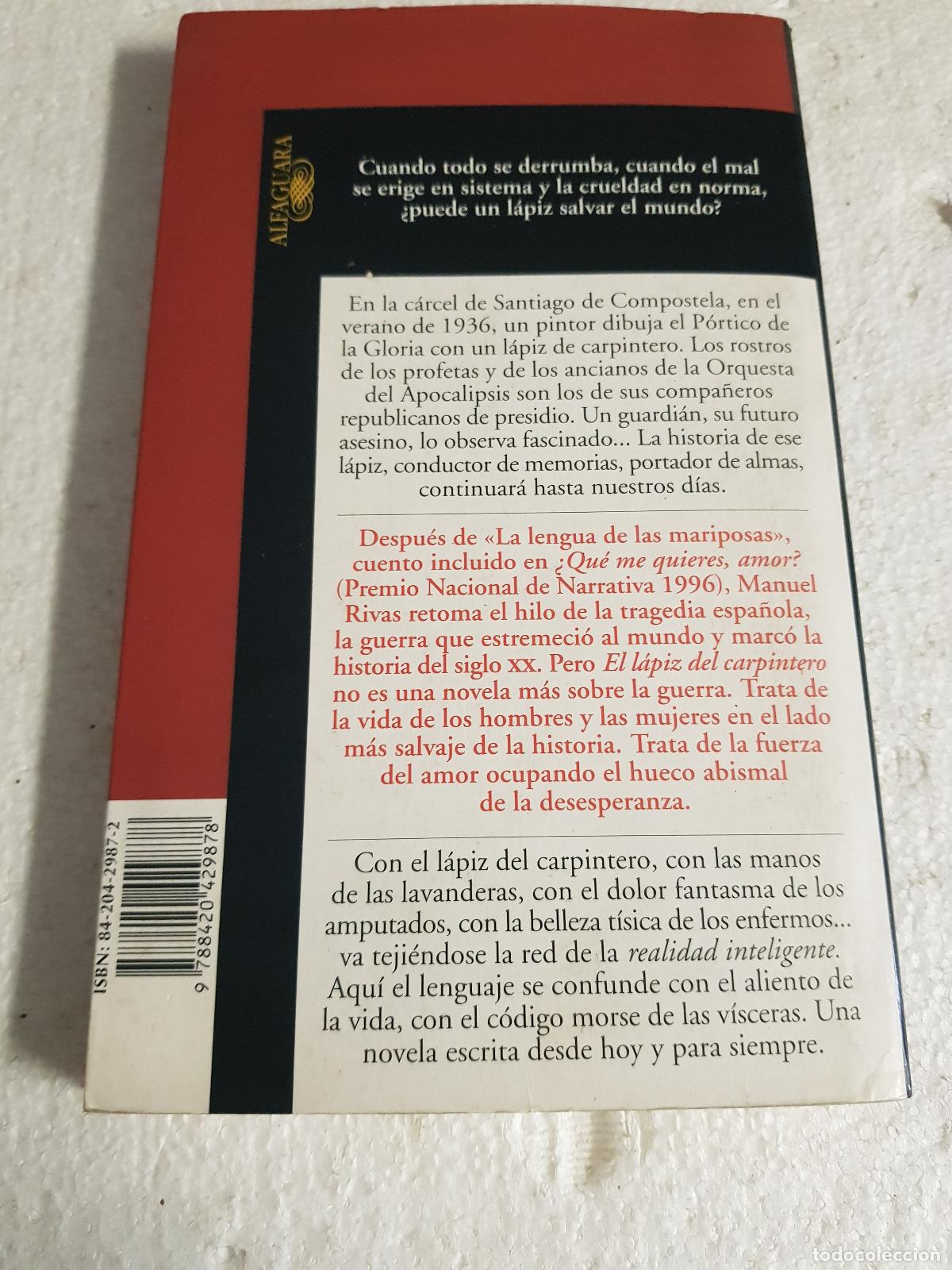 Libros de segunda mano: El l&aacute;piz del carpintero - Manuel Rivas - Foto 5