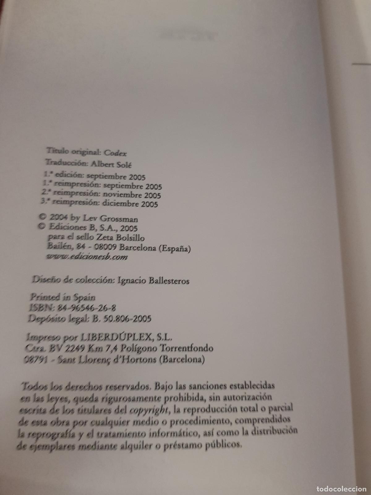Libros de segunda mano: El c&oacute;dice secreto - Lev Grossman - Foto 2