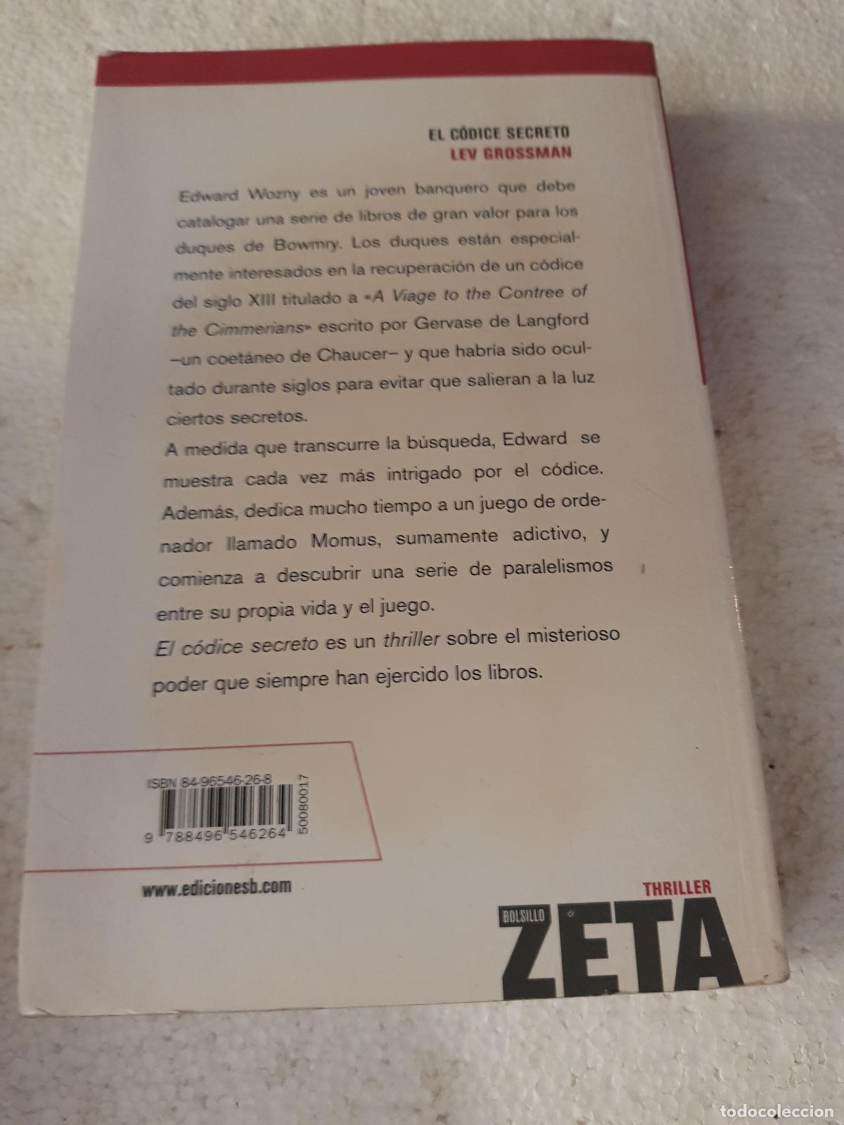 Libros de segunda mano: El c&oacute;dice secreto - Lev Grossman - Foto 4