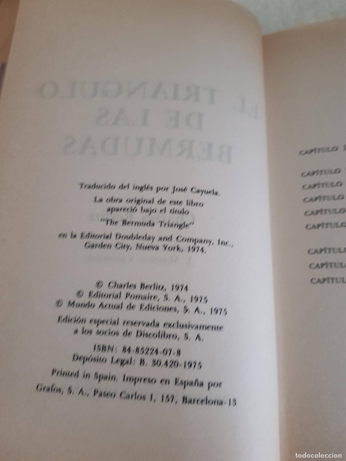 Libros de segunda mano: El triangulo de las bermudas - Charles Berlitz - Foto 4