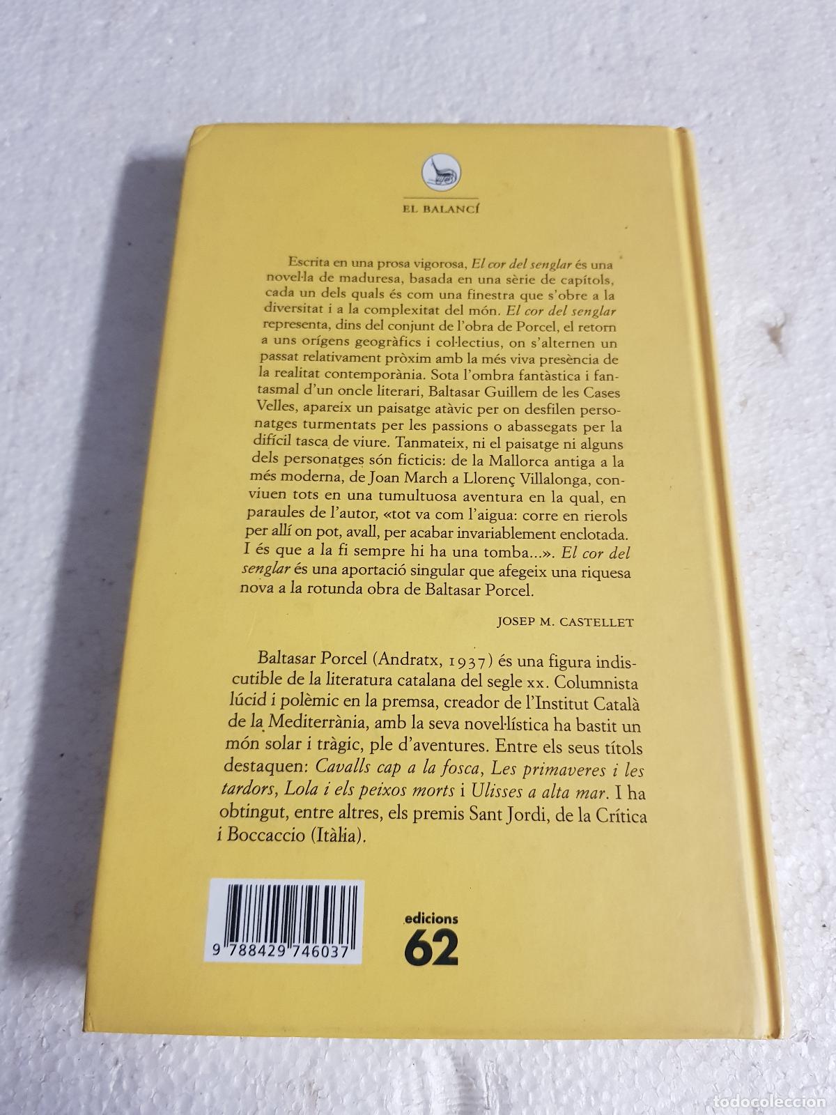 Libros de segunda mano: El cor del senglar - Baltasar Porcel - Foto 5