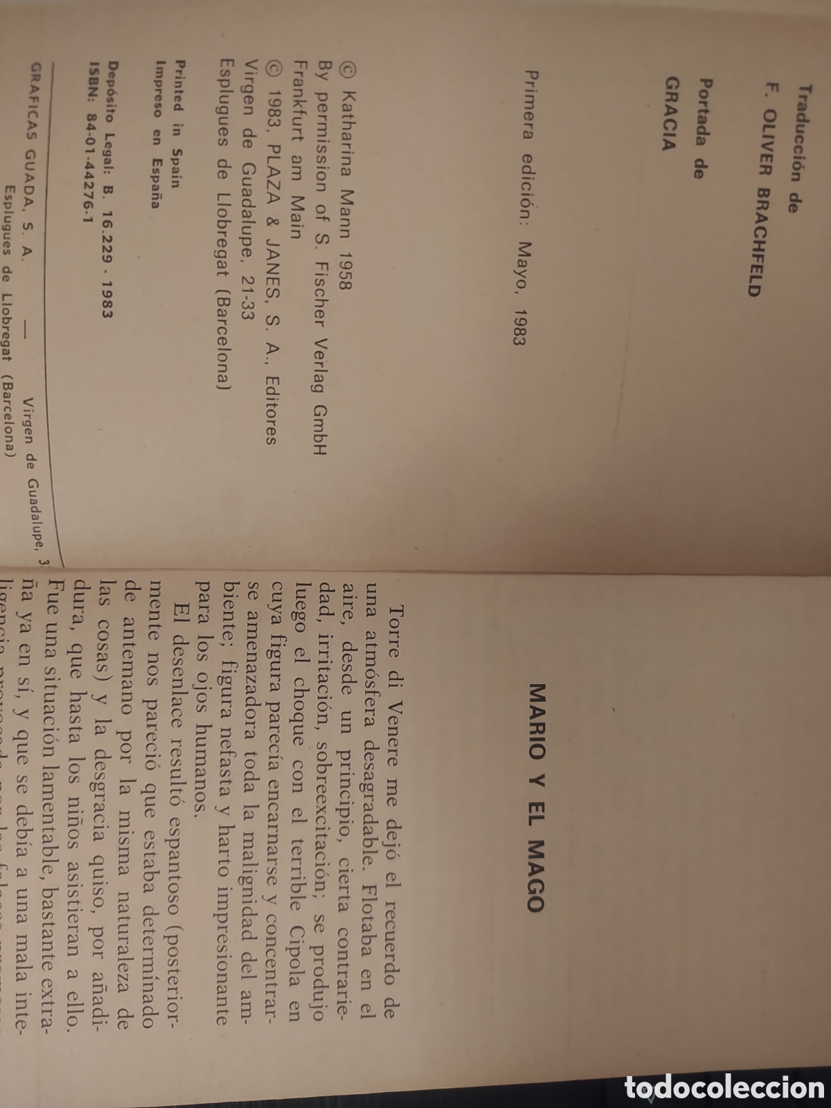 Libros de segunda mano: Mario y el mago Thomas Mann - Foto 3