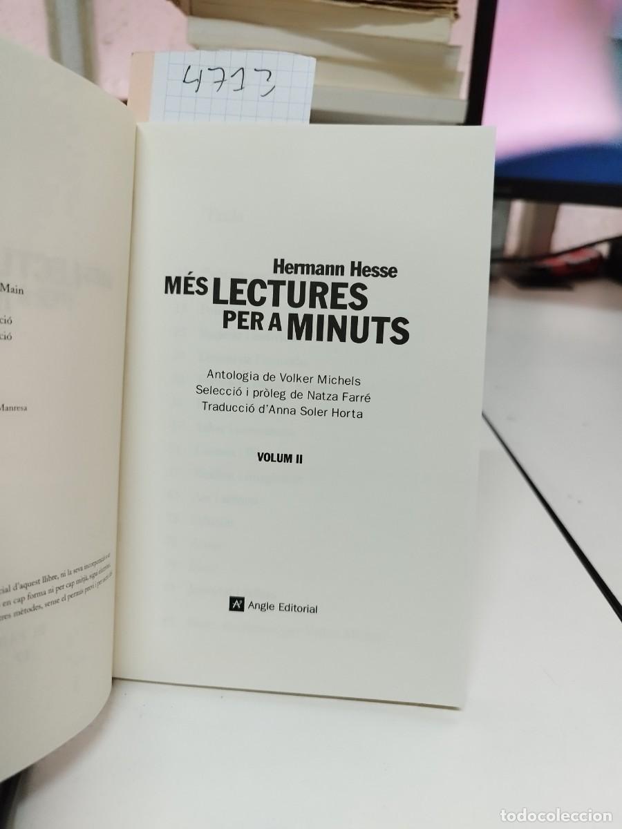 Libros de segunda mano: Hermann Hesse - M&eacute;s lectures per a minuts - Foto 2