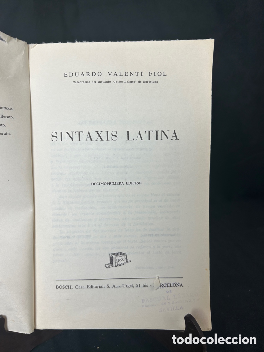 Libros de segunda mano: Sintaxis Latina - E Valent&iacute;n fiol - Foto 3