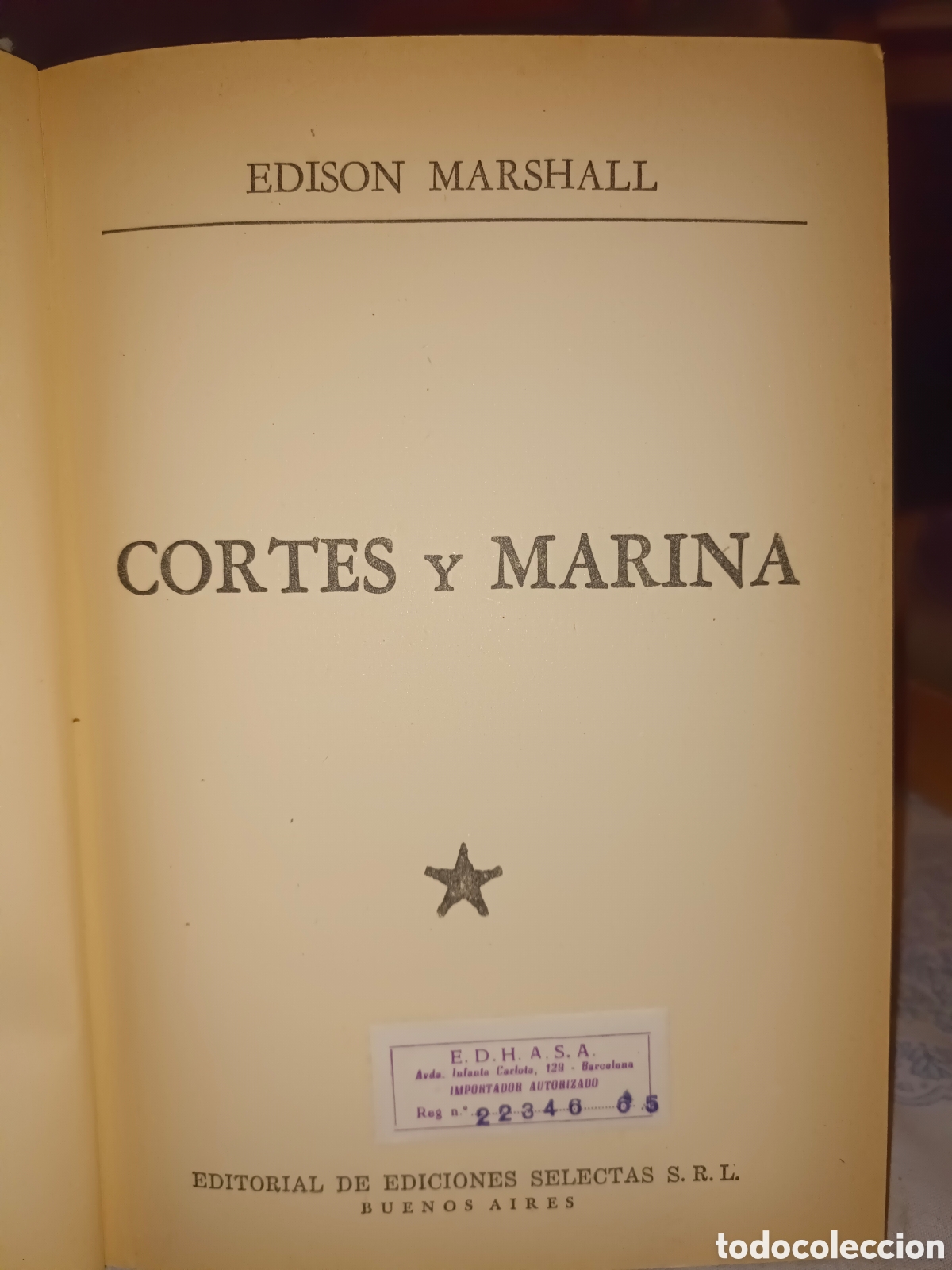 Libros de segunda mano: Cortes y Marina de Edison Marshall - Foto 1