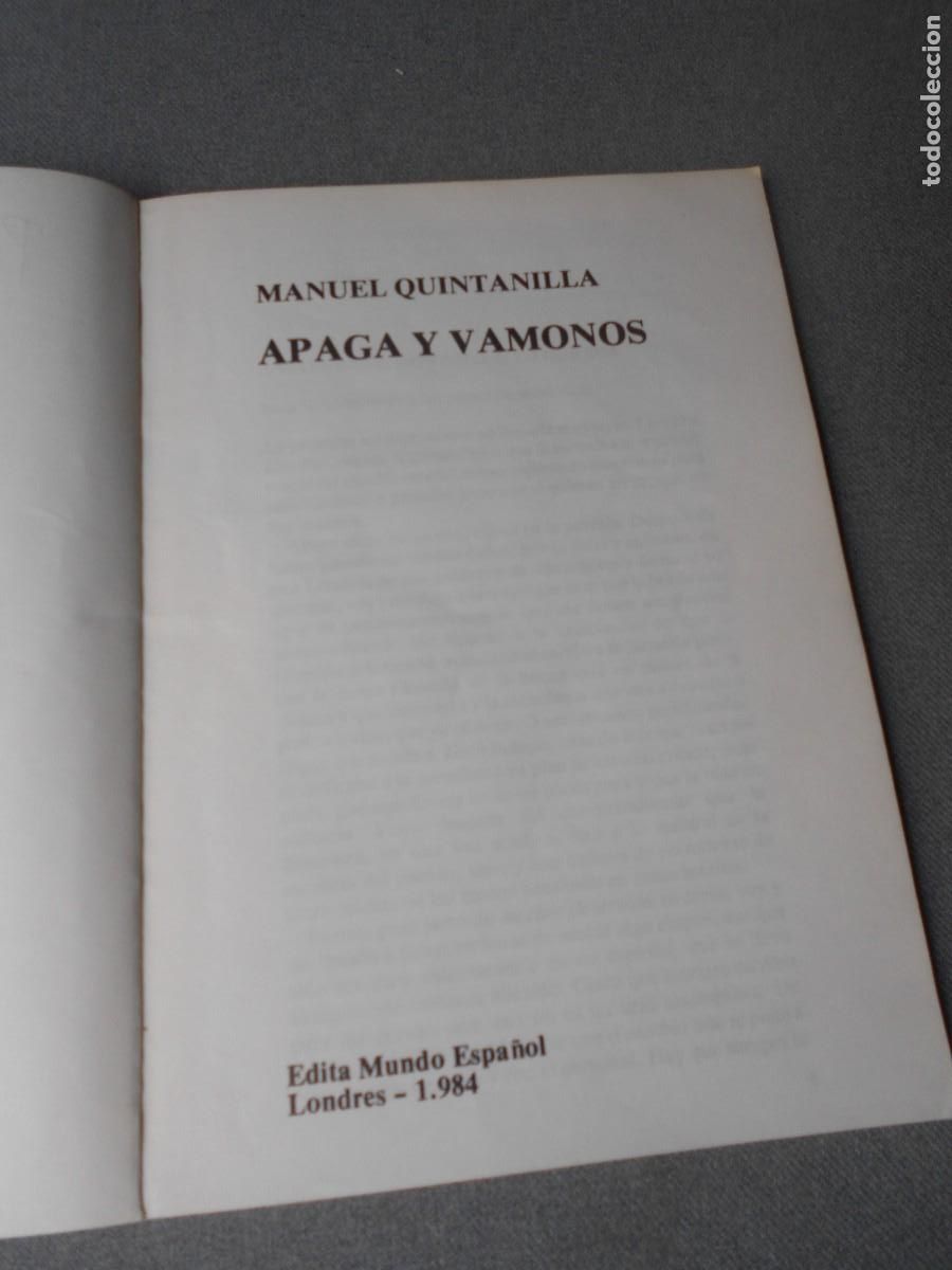 Libros de segunda mano: APAGA Y VAMONOS....... - Foto 3