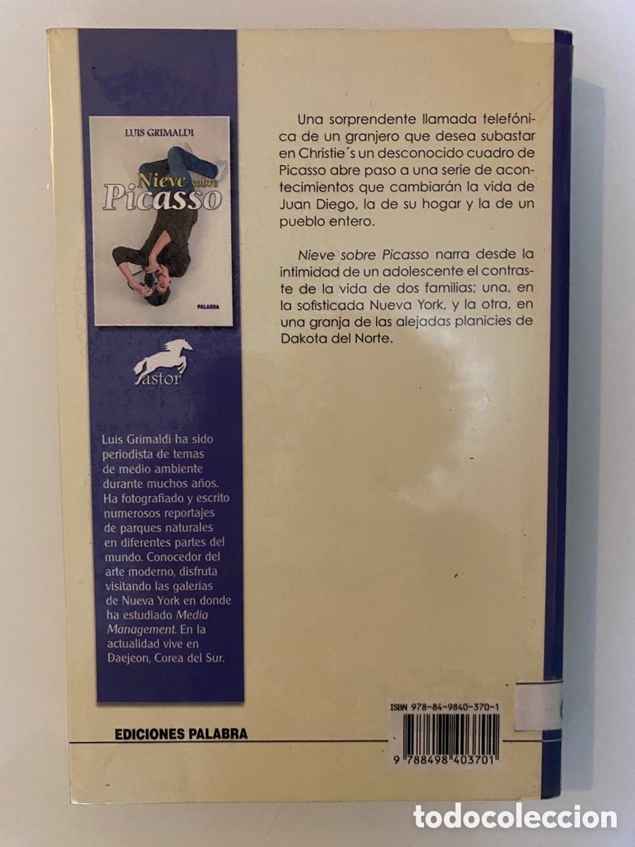 Libros de segunda mano: Nieve sobre Picasso - GRIMALDI, Luis - Foto 2