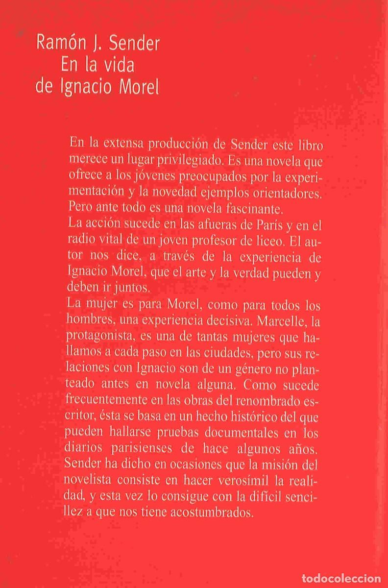 Libros de segunda mano: Ram&oacute;n J.Sender. En la vida de Ignacio Morel. 1998 - Foto 2