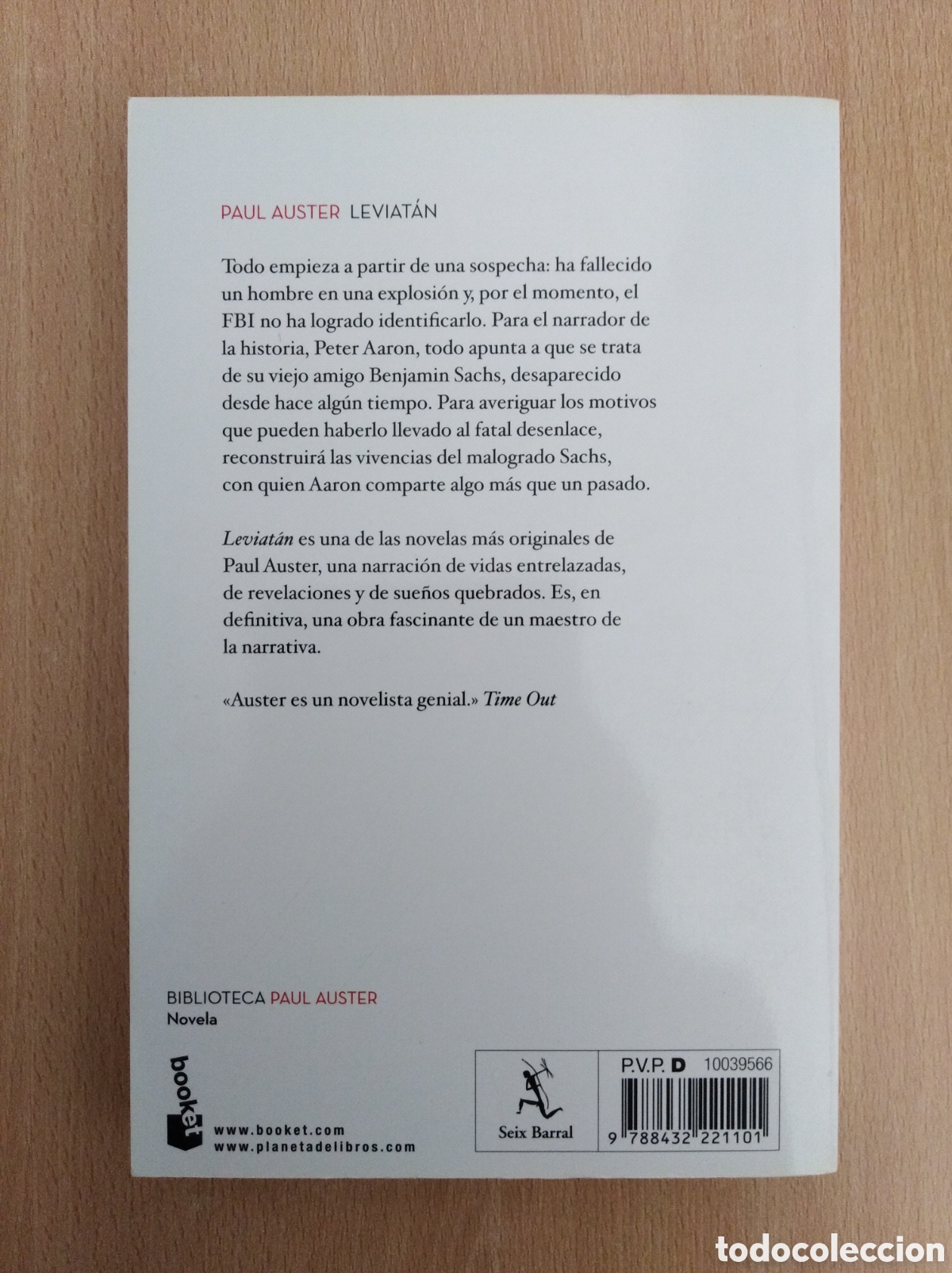 Libros de segunda mano: LEVIAT&Aacute;N. Paul Auster - Foto 2
