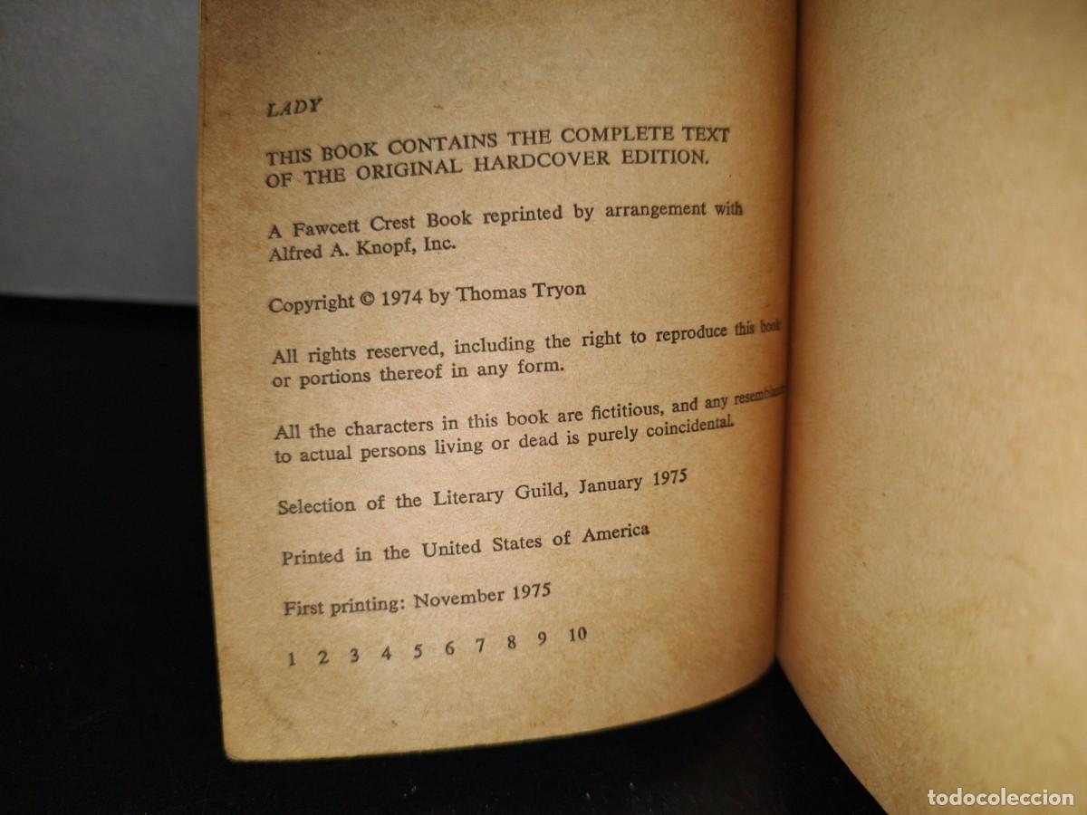 Libros de segunda mano: 103- LADY - THOMAS TRYON - 1975 - Foto 5