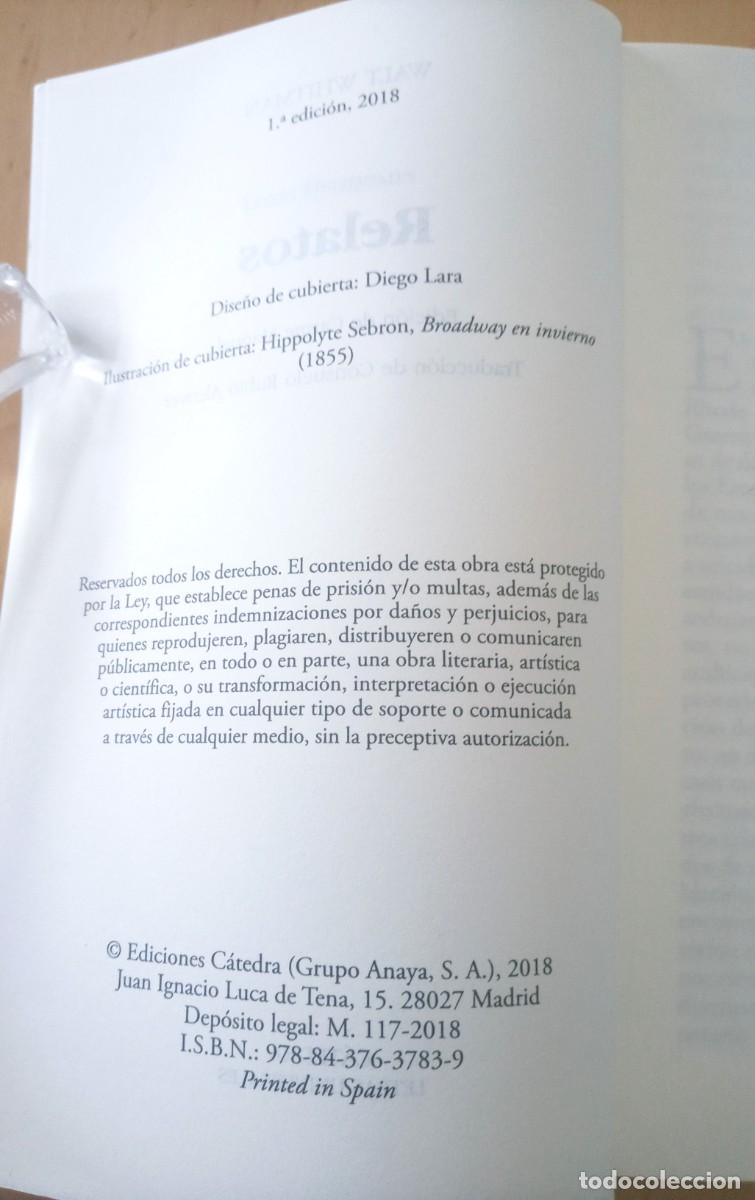 Libros de segunda mano: WALT WHITMAN RELATOS - Foto 4