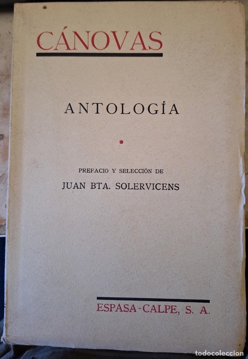 Libros de segunda mano: ANTOLOGIA. - CANOVAS. - Foto 1