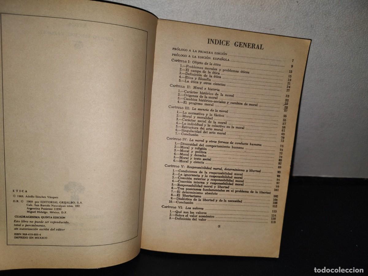Libros de segunda mano: 103- &Eacute;TICA - A. S&Aacute;NCHEZ V&Aacute;ZQUEZ - Foto 5