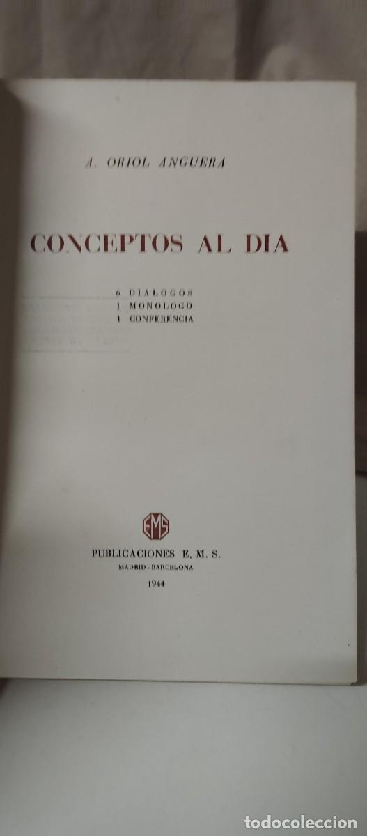Libros de segunda mano: CONCEPTOS AL DIA (A. ORIOL ANGUERA) - Foto 3