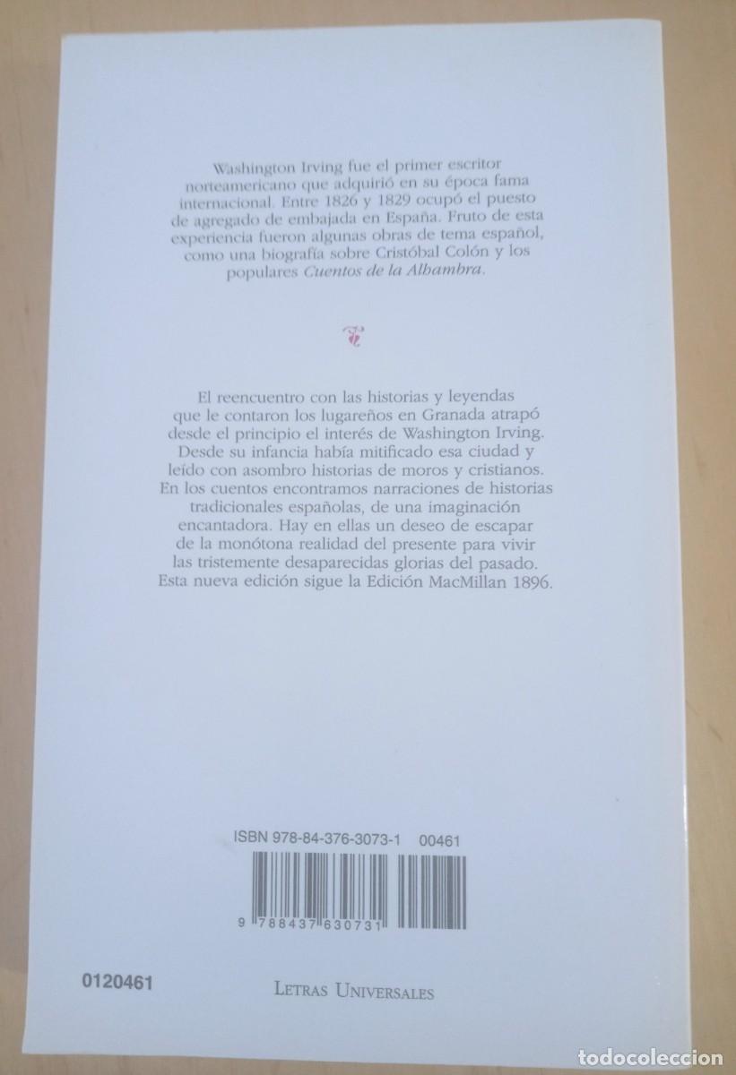Libros de segunda mano: WASHINGTON IRVING CUENTOS DE LA ALHAMBRA - Foto 2