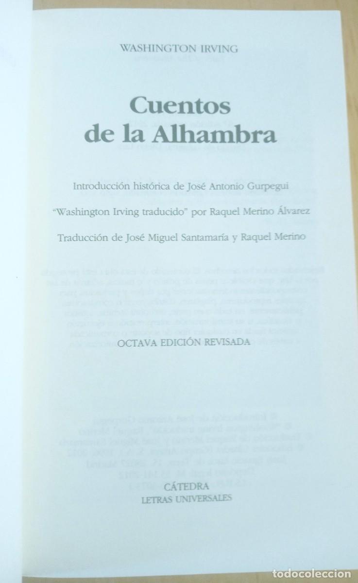 Libros de segunda mano: WASHINGTON IRVING CUENTOS DE LA ALHAMBRA - Foto 3