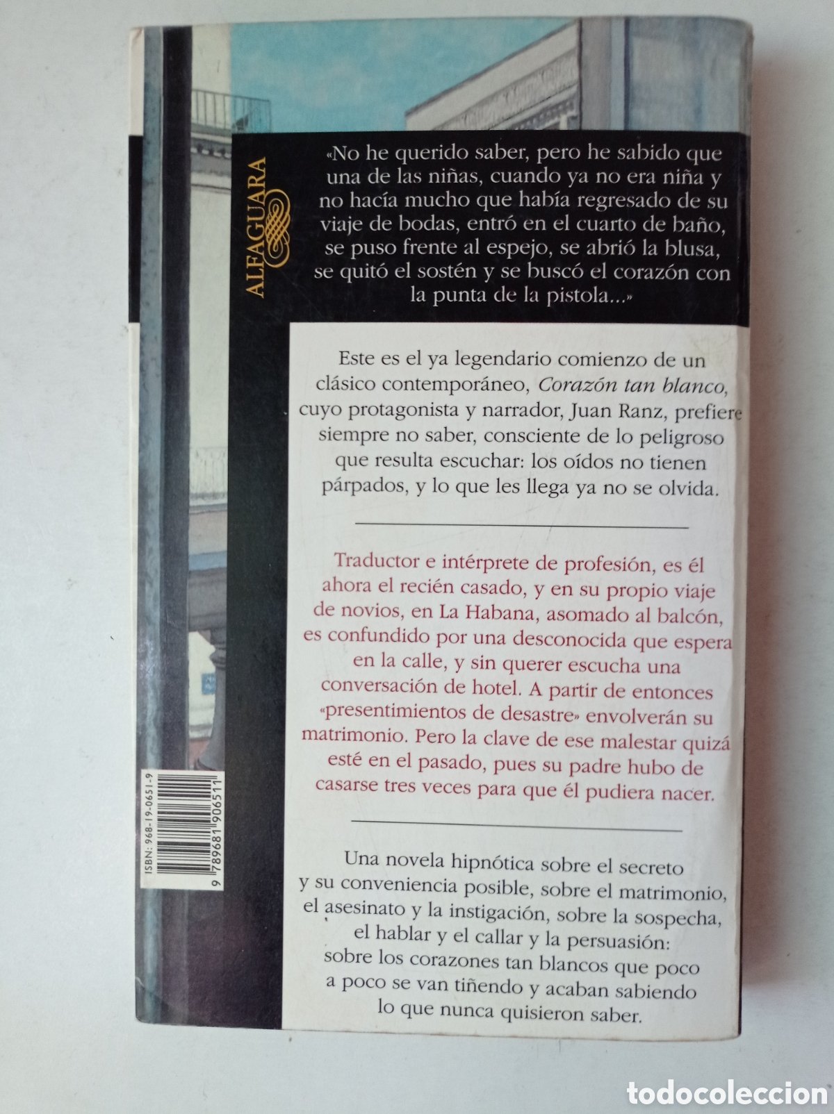 Libros de segunda mano: Coraz&oacute;n tan blanco. Javier Mar&iacute;as. - Foto 2