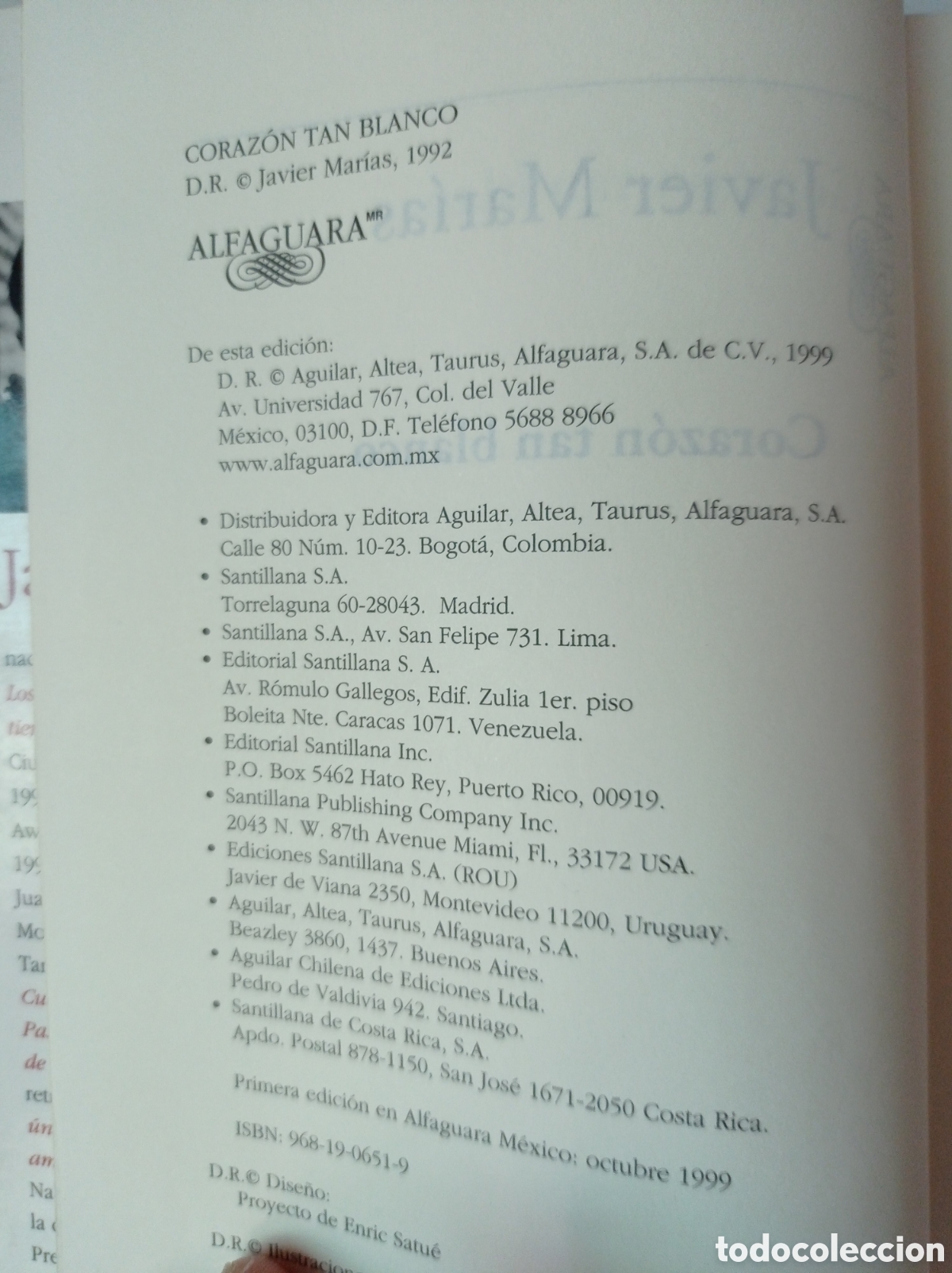 Libros de segunda mano: Coraz&oacute;n tan blanco. Javier Mar&iacute;as. - Foto 3
