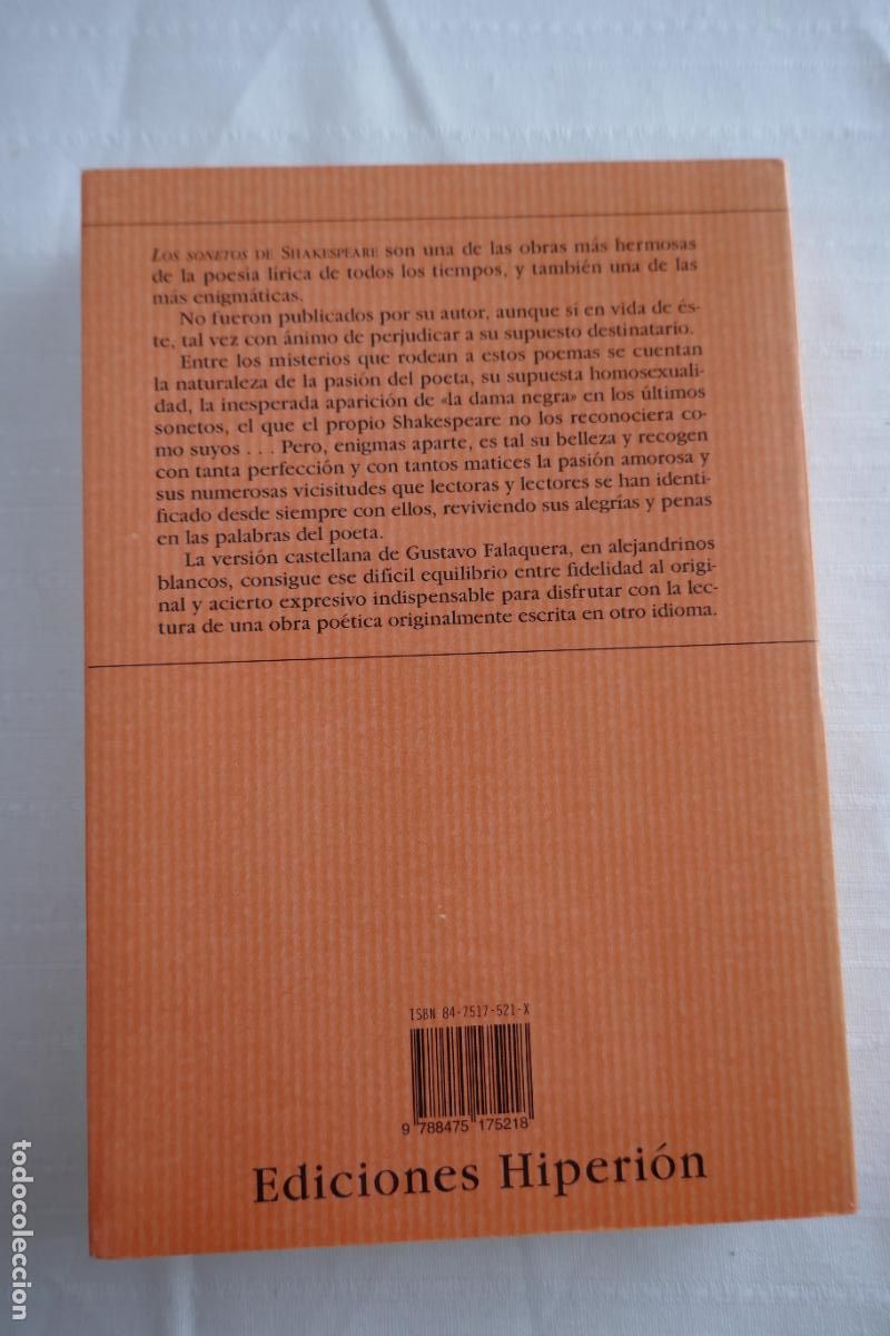 Libros de segunda mano: WILLIAM SHAKESPEARE - Sonetos - Foto 10
